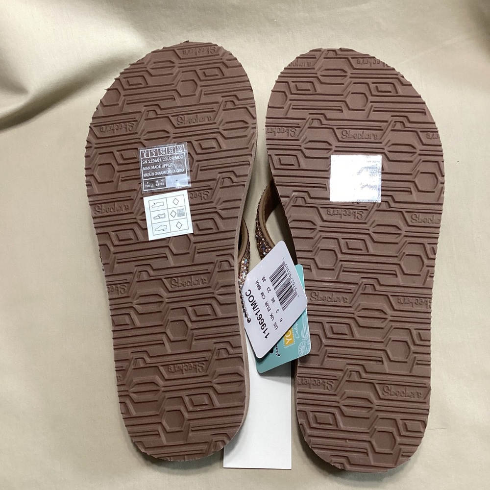 NWT Skechers Cali Meditation Made You Blush flip flop - Picture 9 of 14